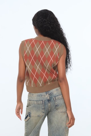 Pull sans manches - Marron