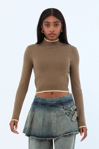 Pull court - Marron clair