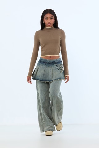 Pull court - Marron clair