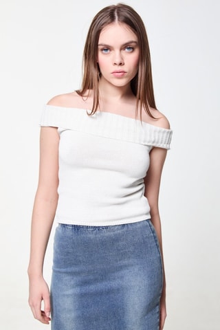 Pull sans manches - Blanc