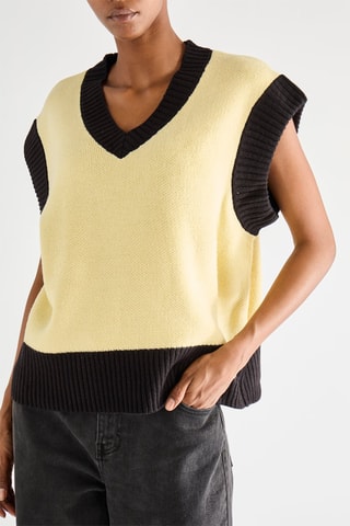 Pull sans manches - Jaune
