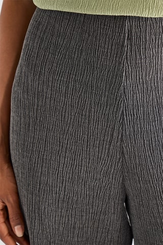 Pantalon taille haute - Gris foncé