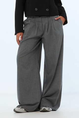 Pantalon wide legs - Gris