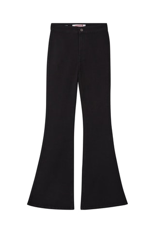 Pantalon flare taille haute Noir