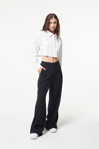 Pantalon tailleur taille haute - Noir