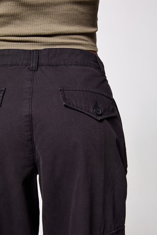 Pantalon skater cargo taille haute Noir