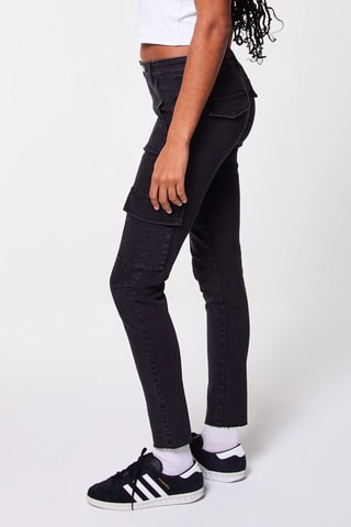 Jean skinny taille haute - Noir
