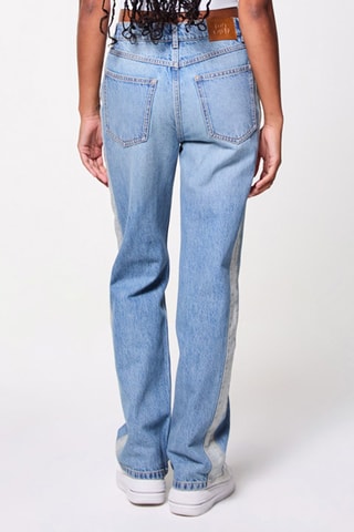 Jean droit taille haute - Bleu