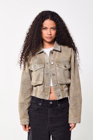 Veste en jean - Kaki