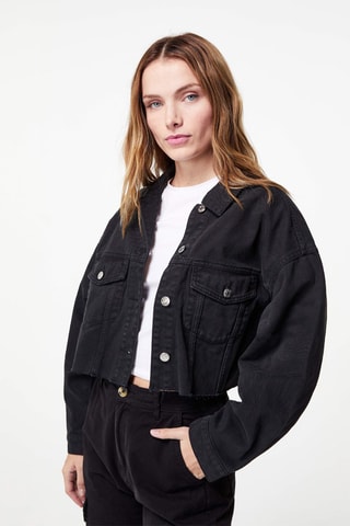 Veste en jean Noir