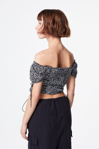 Crop top Noir et blanc