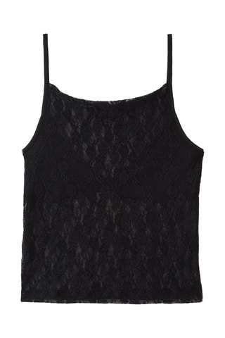 Top en dentelle - Noir