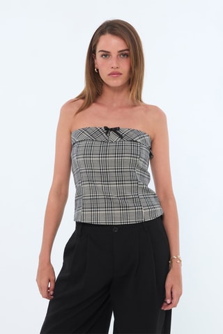 Top bustier - Noir et blanc