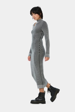 Robe longue - Blanc et noir