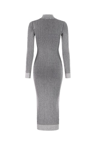 Robe longue - Blanc et noir