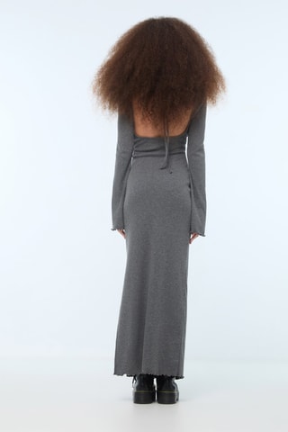 Robe longue - Gris anthracite chiné