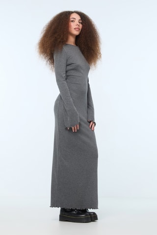 Robe longue - Gris anthracite chiné