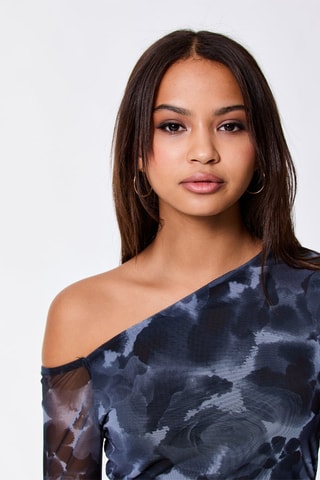 Robe fourreau Noir et bleu-gris