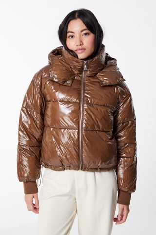 Doudoune à capuche Marron