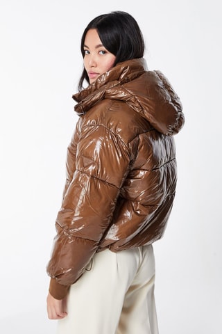 Doudoune à capuche Marron