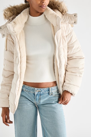 Doudoune à capuche - Beige