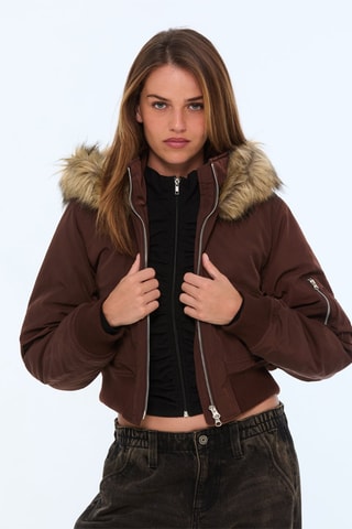 Doudoune à capuche - Marron