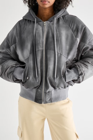 Doudoune à capuche - Gris clair