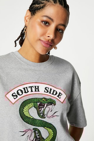 T-shirt oversize Riverdale Gris chiné