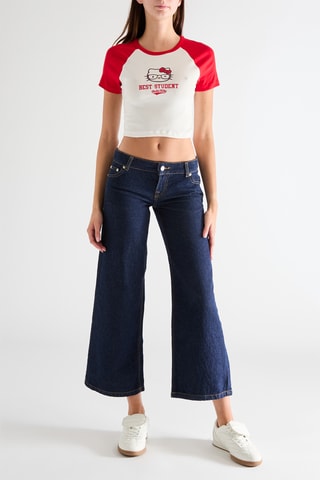 Crop top Hello Kitty - Blanc