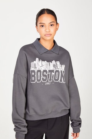 Sweat oversize - Gris foncé