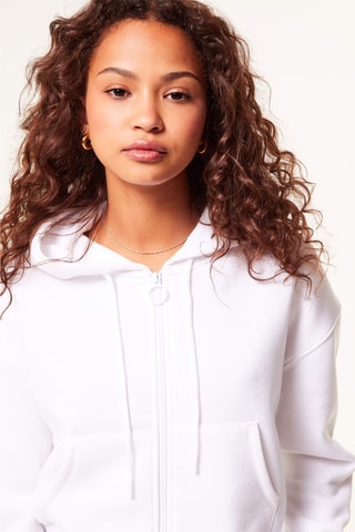 Sweat à capuche Blanc