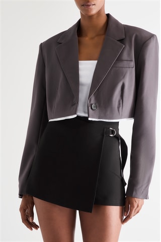 Blazer court - Gris foncé