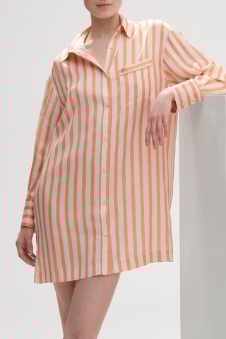 Chemise de nuit Caprice - Blanc et orange