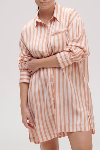 Chemise de nuit Caprice - Blanc et orange