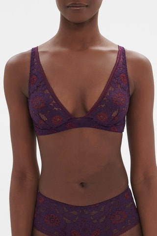 Soutien-gorge en dentelle Festive - Violet