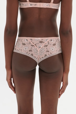 Shorty en dentelle Festive - Rose