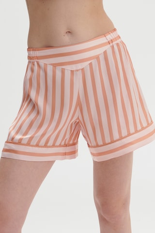 Short de pyjama Caprice - Blanc et orange