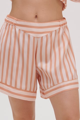 Short de pyjama Caprice - Blanc et orange