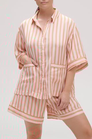 Short de pyjama Caprice - Blanc et orange