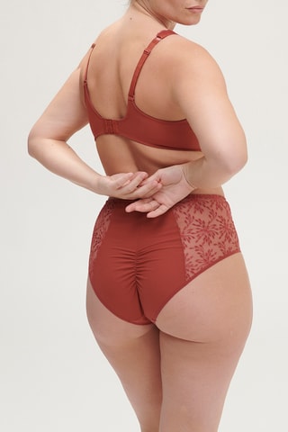 Culotte taille haute Singulière brique - Rouge