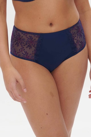 Culotte taille haute Singulière brique - Bleu
