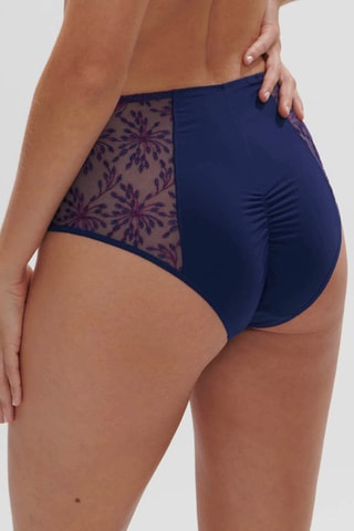 Culotte taille haute Singulière brique - Bleu