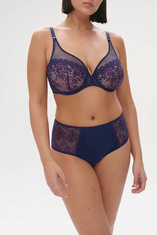 Culotte taille haute Singulière brique - Bleu