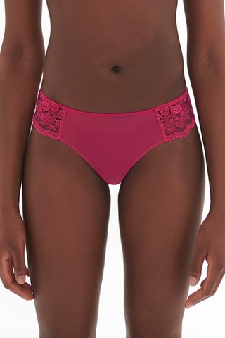 Tanga en dentelle Intrigue - Rose