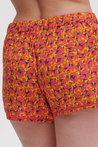 Short de pyjama taille haute Songe - Jaune et rose