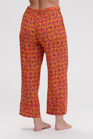 Pantalon de pyjama taille haute Songe - Jaune et rose