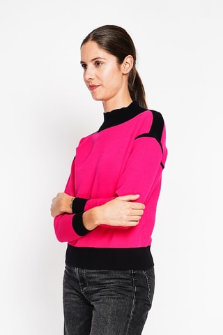 Camisola oversized - Preto e rosa