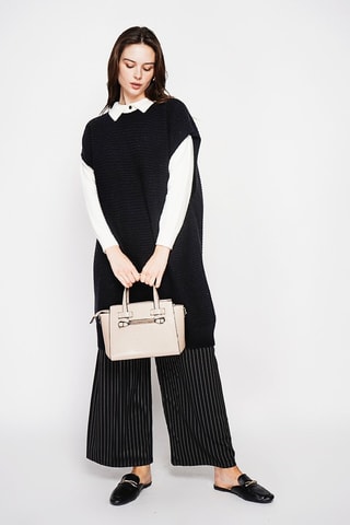 Trui-jurk oversized  - Zwart