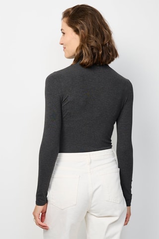 Zijden Bodysuit  - Grijs