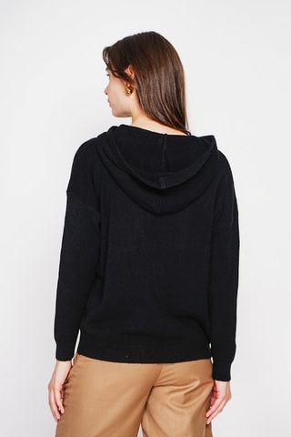 Camisola com capuz - Preto